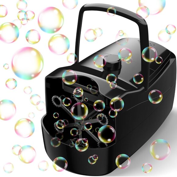Bubble Machine Automatic– 18,000+ Bubbles/Min, 2 Speeds, 6 Wands, Large Tank - Picture 1 of 3